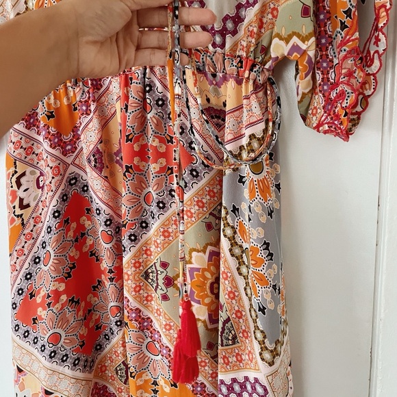 Johnny Was Jade $470 Thalia Silk Beach Maxi Dress, Small embroidered floral - Picture 10 of 12